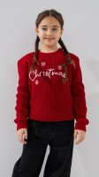 Купити Светр з принтом для дівчинки Erceylan LN25104 Christmas 116 см Червоний Артикул: 2000999324376 Фото мініатюра № 3