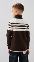 Купить Свитер с узором для мальчика Lizi 531 116 см Коричневый Артикул: 2000999226533 Миниатюра фотографии № 4