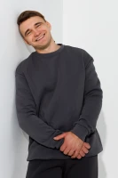 Світшот однотонний чоловічий LAWA MBC02335 S Темний графіт