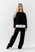 Світшот однотонний для дівчинки LAWA GBC02306 122 см Чорний  Фото №0