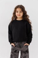 Світшот однотонний унісекс First Kids 0069 116 см Чорний  Фото №4