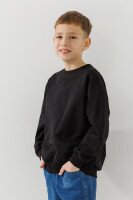 Світшот однотонний унісекс First Kids 0069 116 см Чорний  Фото №1