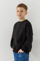 Світшот однотонний унісекс First Kids 0069 116 см Чорний  Фото №1