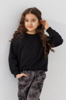 Світшот однотонний унісекс First Kids 0069 116 см Чорний  Фото №6