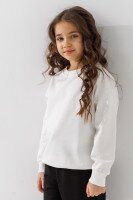 Свитшот однотонный унисекс First Kids 0069 116 см Молочный  Фото №1