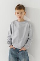 Свитшот однотонный унисекс First Kids 0069 116 см Светло-серый  Фото №4