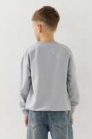 Свитшот однотонный унисекс First Kids 0069 116 см Светло-серый  Фото №7