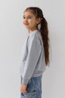 Свитшот однотонный унисекс First Kids 0069 116 см Светло-серый  Фото №1
