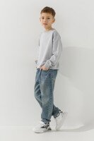 Свитшот однотонный унисекс First Kids 0069 116 см Светло-серый  Фото №6