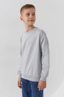 Світшот однотонний для хлопчика First Kids 0070 158 см Світло-сірий  Фото №4