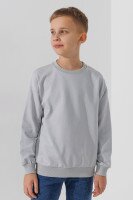 Світшот однотонний для хлопчика First Kids 0070 158 см Світло-сірий  Фото №2