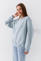 Свитшот однотонный женский 24-101 M Мятный  Фото №2