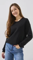 Купить Свитшот однотонный женский LAWA WBC02433 5XL Черный Артикул: 2888000021403 Миниатюра фотографии № 1