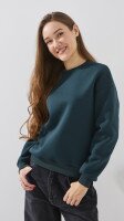 Купити Світшот однотонний жіночий LAWA WBC02433 XS Темно-зелений Артикул: 2000990818775 Фото мініатюра № 3