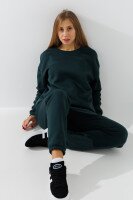 Свитшот однотонный женский LAWA WBC02433 XS Темно-зеленый  Фото №0