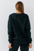 Свитшот однотонный женский LAWA WBC02433 XS Темно-зеленый  Фото №1