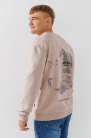 Свитшот с принтом мужской 91-24 XL Бежевый  Фото №4