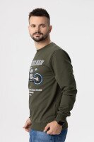 Свитшот с принтом мужской CLUB ju CJU4751 XL Хаки (2000990086372D)  Фото №1