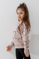 Свитшот с принтом для девочки Baby Show 44400 110 см Бежевый  Фото №2