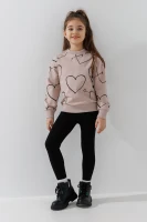 Свитшот с принтом для девочки Baby Show 44400 110 см Бежевый  Фото №0