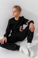 Свитшот с принтом для мальчика Atabey 30703.1 140 см Черный  Фото №1