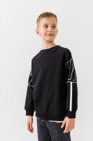 Світшот з принтом для хлопчика First Kids 0066 134 см Чорний  Фото №1
