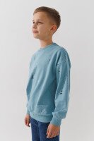 Світшот з принтом для хлопчика First Kids 0068 134 см Петроль  Фото №2