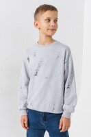 Світшот з принтом для хлопчика First Kids 0068 134 см Світло-сірий  Фото №2