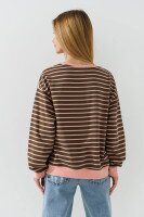 Світшот з візерунком для дівчинки First Kids 133 158 см Коричнево-рожевий  Фото №3