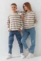 Світшот з візерунком унісекс First Kids 0067 146 см Бежевий  Фото №0
