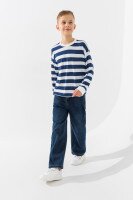 Світшот з візерунком унісекс First Kids 0067 146 см Синій  Фото №2