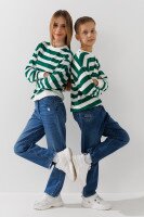 Світшот з візерунком унісекс First Kids 0067 146 см Зелений  Фото №0