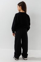 Свитшот однотонный для девочки LAWA GBC02322 122 см Черный  Фото №3