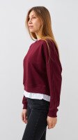 Купить Свитшот однотонный женский GENUA G01126-0009 XS Бордовый Артикул: 2000999488238 Миниатюра фотографии № 3