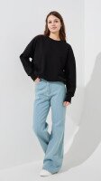 Купить Свитшот однотонный женский LAWA WTC02474 XS Черный Артикул: 2000999427633 Миниатюра фотографии № 2