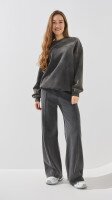 Купить Свитшот однотонный женский On me Onme-114-K M Серый Артикул: 2000999362552 Миниатюра фотографии № 2