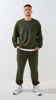 Купить Свитшот с принтом мужской LAWA P-MB02370 S Оливковый Артикул: 2000999563119 Миниатюра фотографии № 2