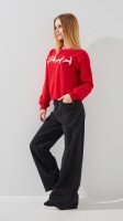Купити Світшот з принтом для дівчинки Aura Style 1089 146 см Червоний Артикул: 2000999331343 Фото мініатюра № 4