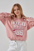 Світшот з принтом для дівчинки LAWA P-GB02313 122 см Рожевий  Фото №2
