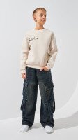 Купить Свитшот с принтом для мальчика First Kids M-190 122 см Бежевый Артикул: 2000999198472 Миниатюра фотографии № 2