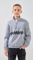 Купити Світшот з принтом для хлопчика LAWA P-BB02329 146 см Сірий Артикул: 2000999383182 Фото мініатюра № 1