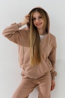 Толстовка однотонна для дівчинки LAWA GBC02329 122 см Бежевий  Фото №1