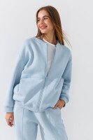 Толстовка однотонная женская Crep 3093-K XS Голубой