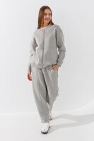 Толстовка однотонна жіноча Crep 3093-K L Оливковий  Фото №0