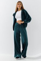 Толстовка однотонная женская LAWA K-WBC02303 XS Темно-зеленый  Фото №1