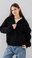 Купити Толстовка однотонна жіноча LAWA WBC02436 M Чорний Артикул: 2000990791733 Фото мініатюра № 1