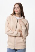 Толстовка однотонная женская Street 0923 XL Бежевый (2000990269089W)  Фото №1
