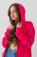 Толстовка однотонна жіноча Street 0923 S Малиновий (2000990090867W)  Фото №3