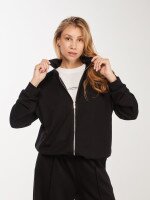 Купить Толстовка однотонная женская GENUA G01132-0007 L Черный Артикул: 2000999568763 Миниатюра фотографии № 1