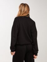 Купить Толстовка однотонная женская GENUA G01132-0007 L Черный Артикул: 2000999568763 Миниатюра фотографии № 3